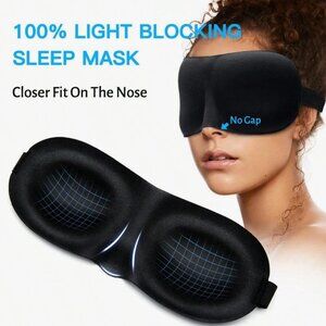 3d Light Blocking Memory Foam Eye Mask For Sleeping/Travel